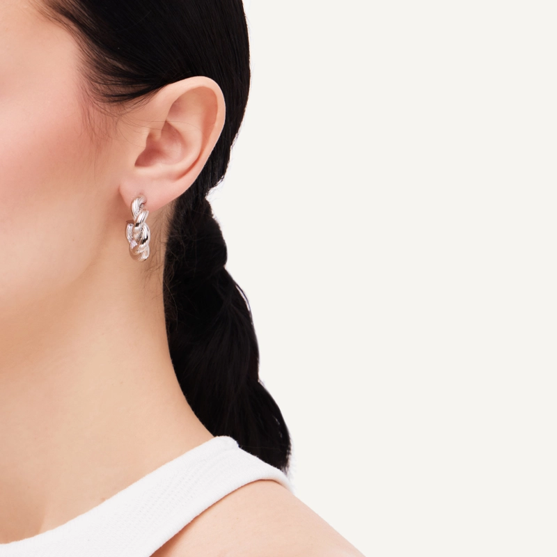 Серьги Изящное Переплетение – Серебро