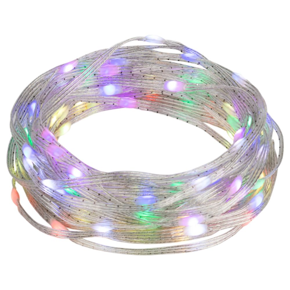 Светодиодная новогодняя гирлянда ЭРА ERASG -01 умная нить RGB 10 м управление через мобильное приложение