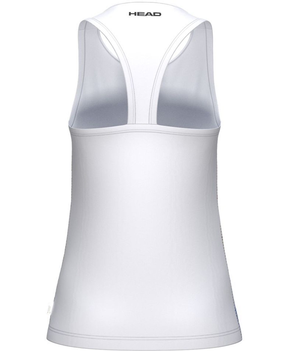 Женский топ теннисный Head Agility Tank - white/multicolor