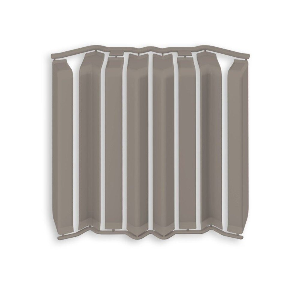 Накладки для плинтуса Идеал Дюра напольный прямоугольный 80мм 036 Платиново-серый (2 набора из 8 элементов) во флоупаке