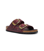 Кожаные шлепанцы arizona big buckle Birkenstock - бордовый(1027988)