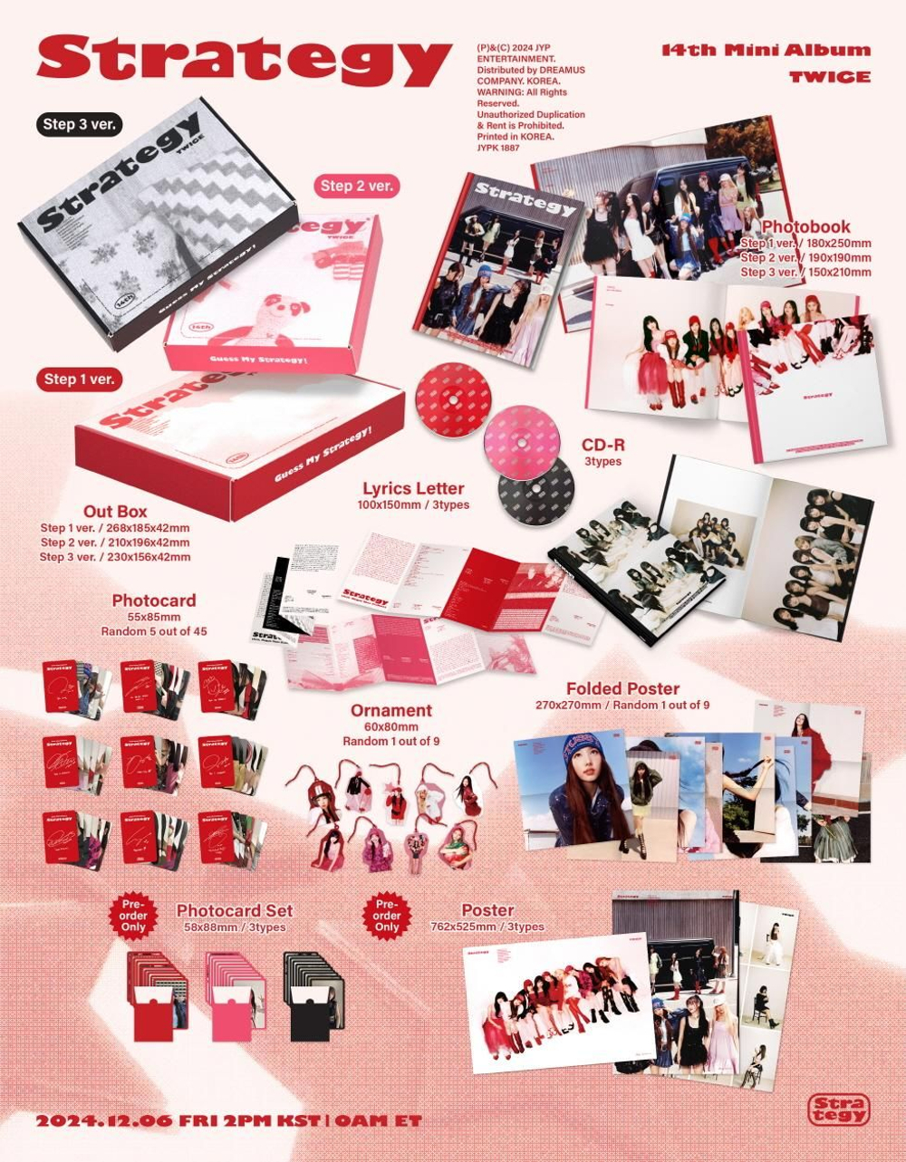Альбом TWICE - STRATEGY 14th Mini Album 3 Version SET
