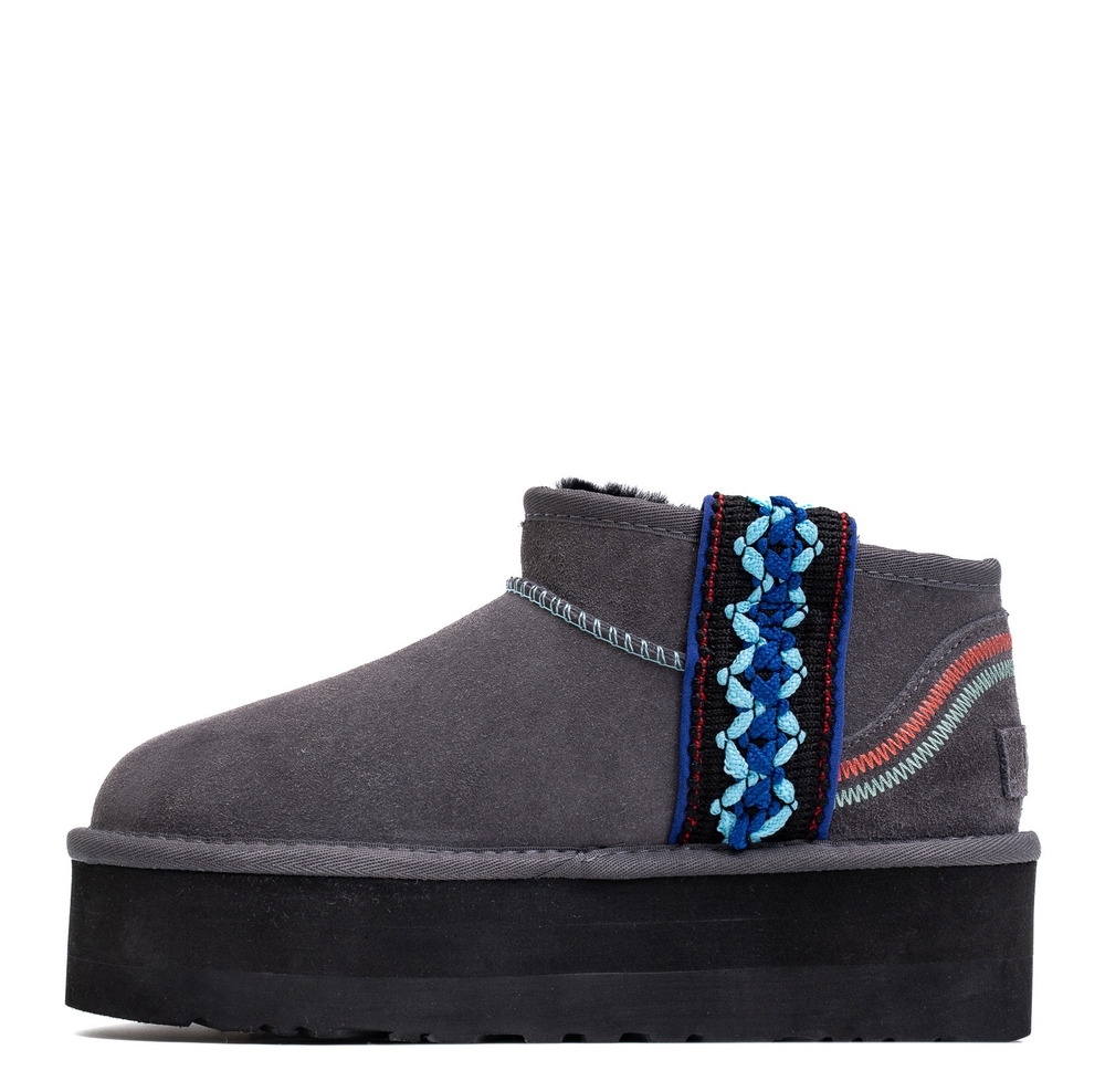 UGG Classic Ultra Mini Braid Platform Grey