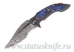 Нож Ron Best knives Damascus Zirconium Full Customфотография - 1