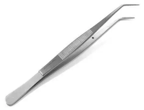 Пинцет зубной изогнутый 150х0,8