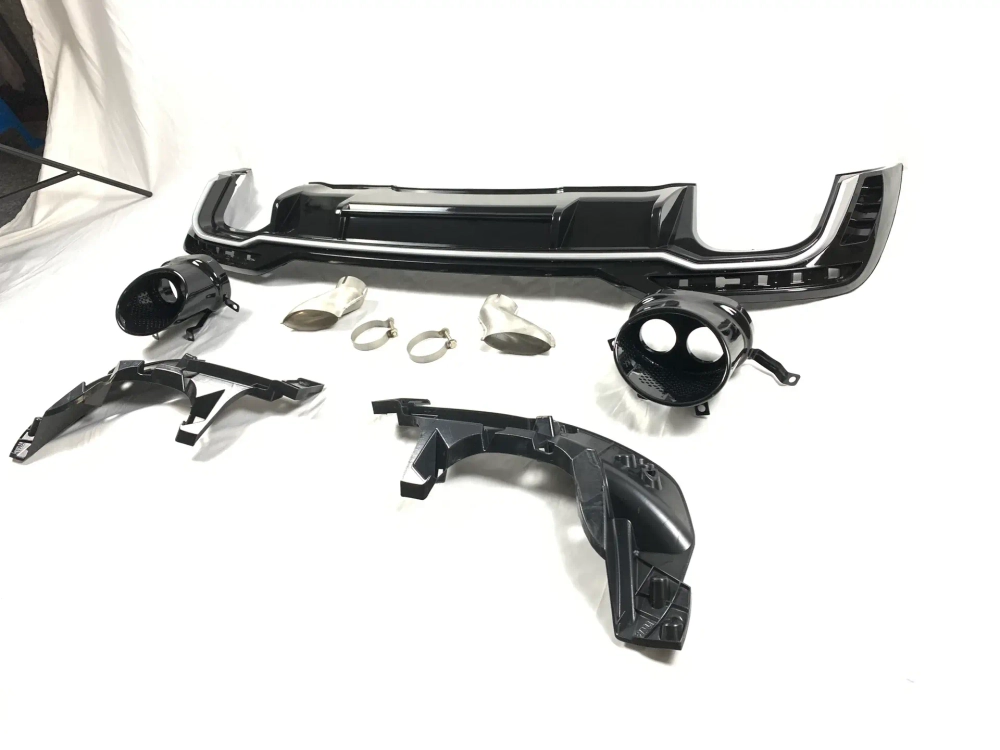 Диффузор с насадками на выхлоп для AUDI A4 B9 2020 - 2021 Ауди аэродинамический обвес