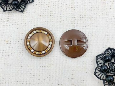 Пуговицы шубные, d 3 см, светло-коричневый