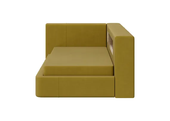 Диван-кровать Cube c нишей L (янтарный FiberGuard)