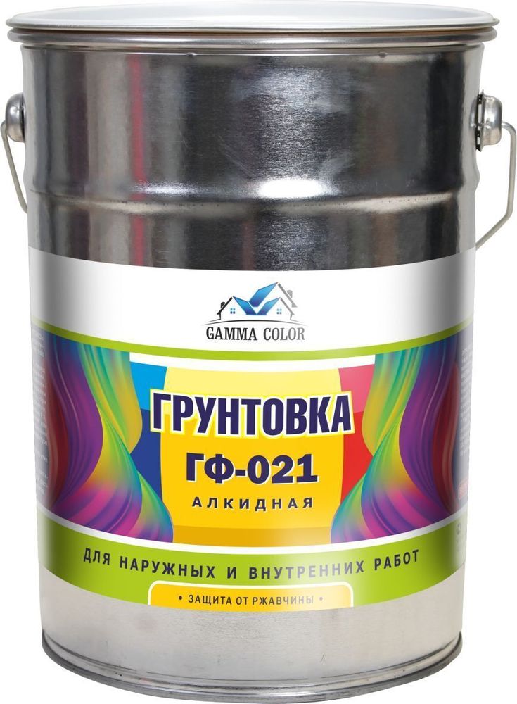 Грунтовка ГФ-021 серая 0,8 кг Gamma Color