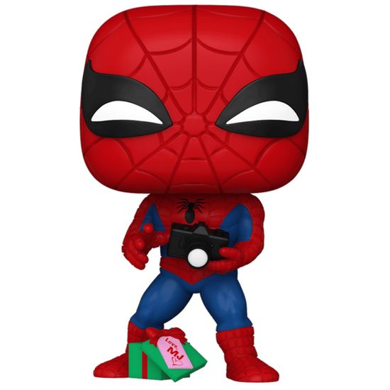 Фигурка Funko POP! Bobble Marvel Spider-Man with Gift (1441) 82877 / Фигурка Фанко ПОП! по мотивам вселенной "Marvel", Человек-паук