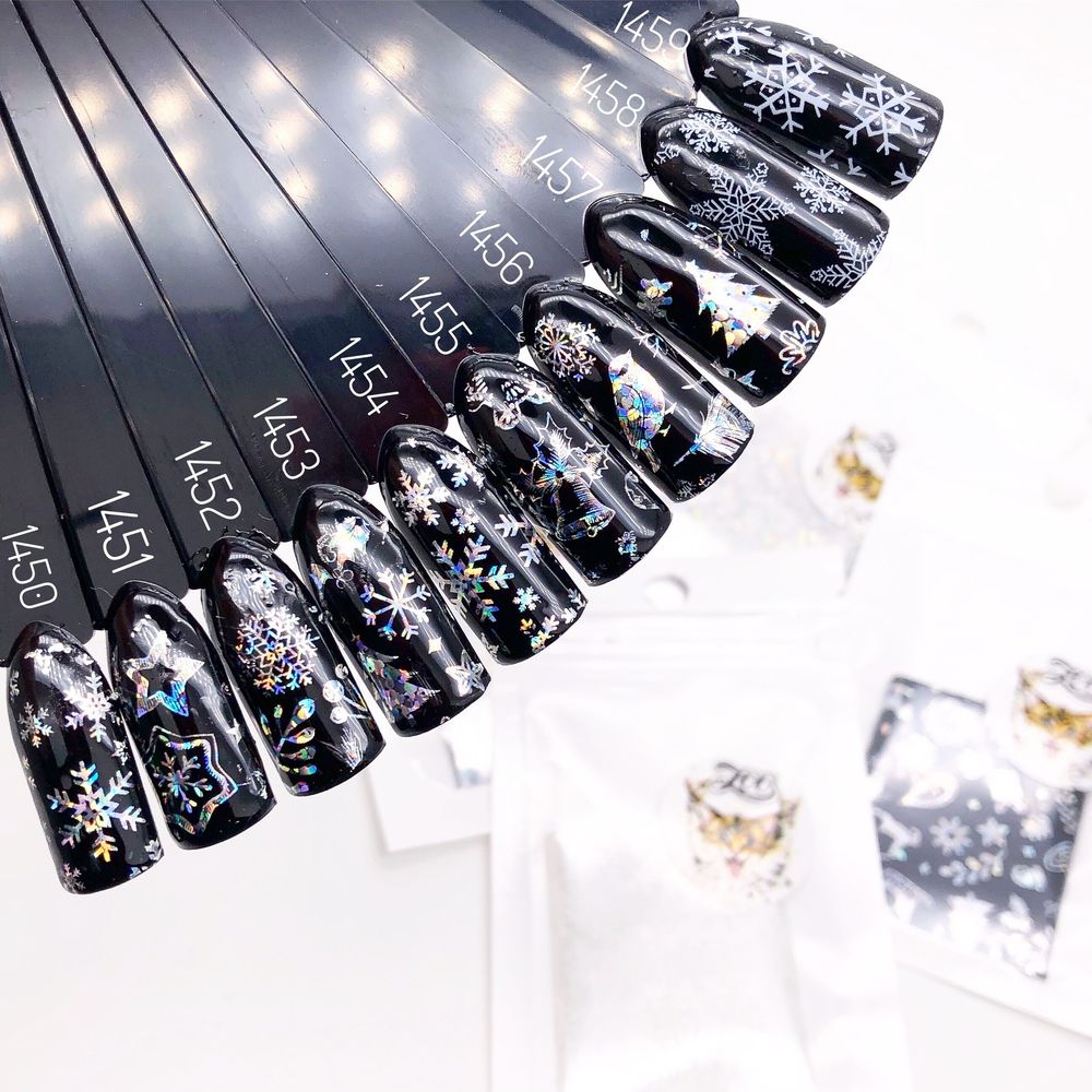 Zoo Фольга для литья переводная Серебро Микс 1451, 4х50см, прозрачная