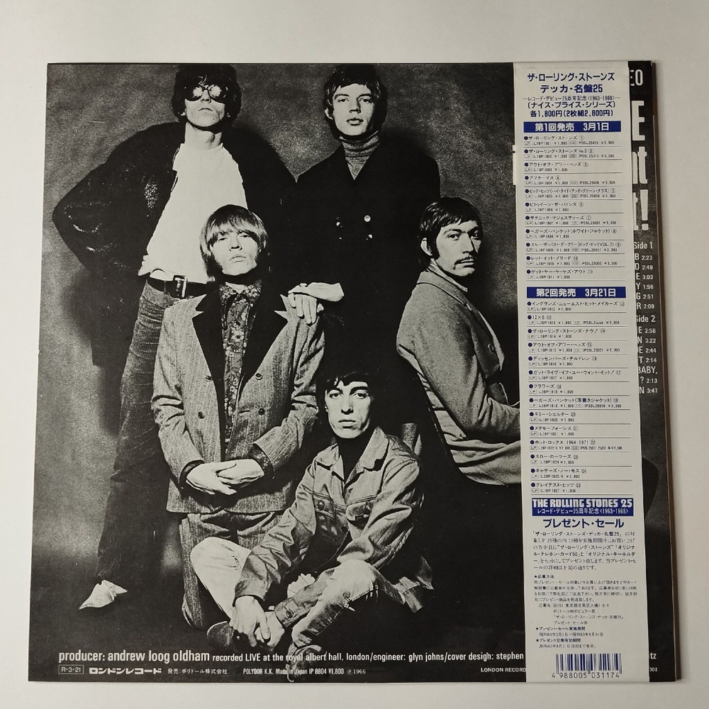 Винтажная виниловая пластинка LP The Rolling Stones Got Live If You Want It (Japan 1988) (Obi) Under My Thumb