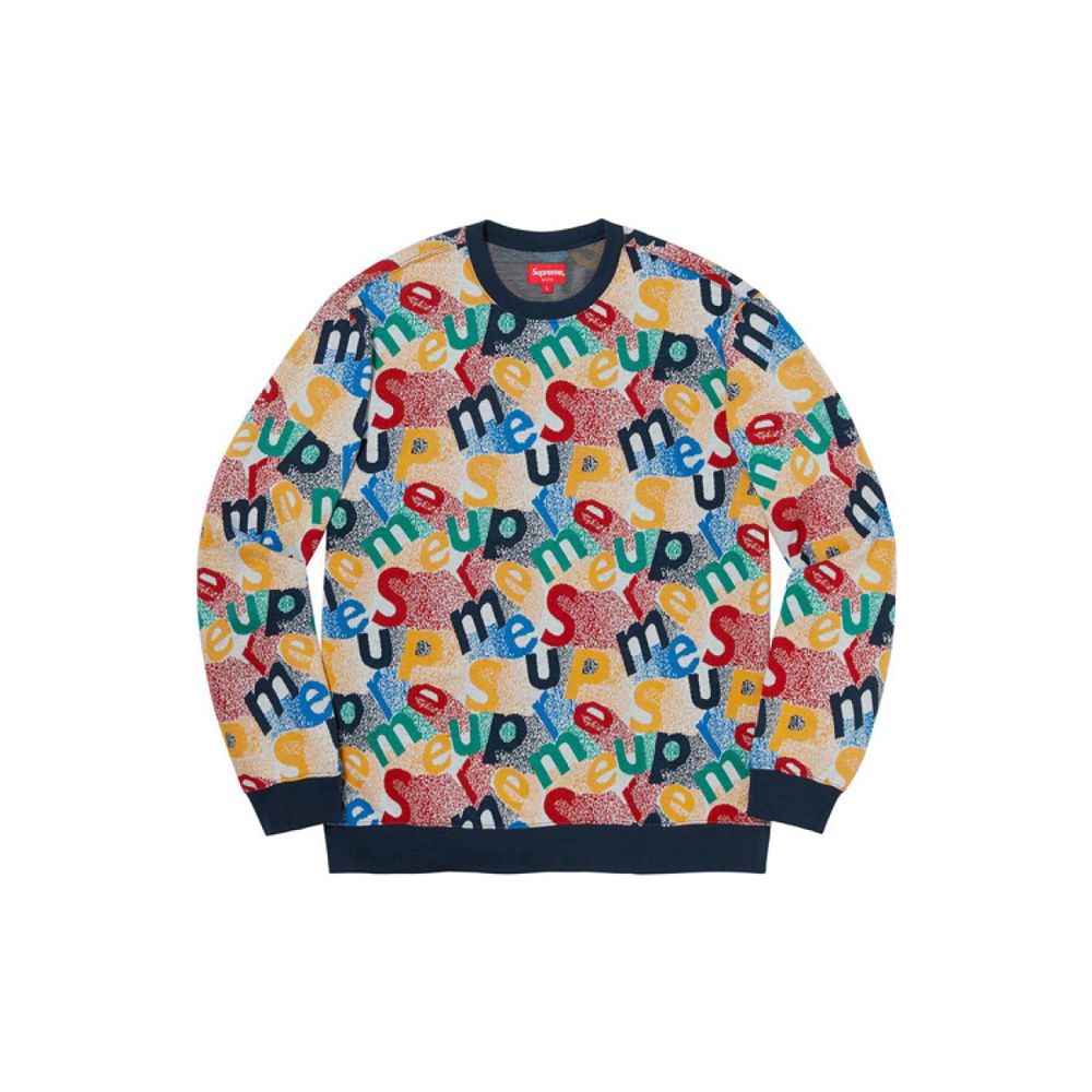 Supreme FW19 Week 14 Scatter Text Crewneck Logo