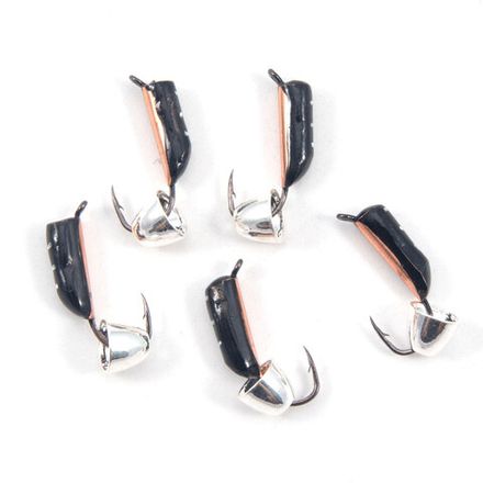 Мормышка вольф. безнасадочная "ЯМАН" Столбик №7, d-2,5 мм, L-9,5 мм, вес 1,20 гр., колокол серебро , цв. медь