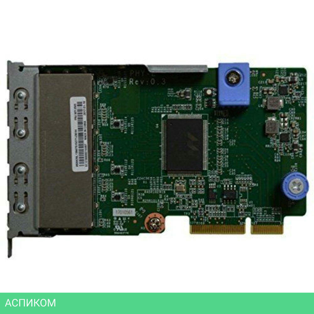 Сетевая карта Lenovo ThinkSystem 1Gb 4-port RJ45 LOM (7ZT7A00545)