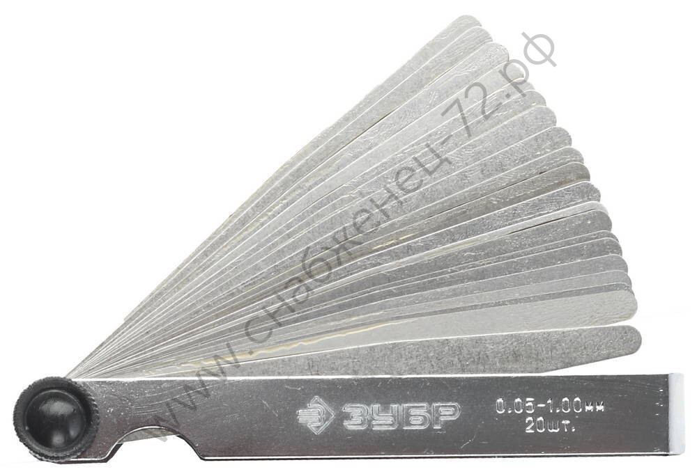 ЗУБР 20 шт, 0.05 - 1 мм, набор автомобильных щупов (4325-H20)