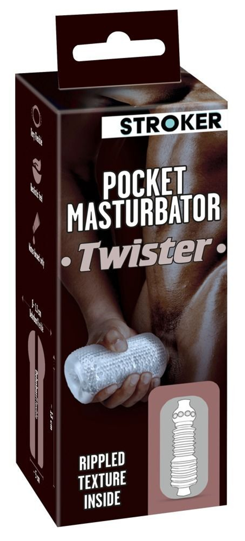 Прозрачный мастурбатор Pocket Masturbator Twister (Цвет: прозрачный)