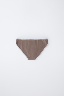 ZARA НАБОР ИЗ ТРЕХ ТРУСОВ С КРУЖЕВОМ, РАЗНОЦВЕТНЫЙ