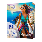 Синий двусторонний вибратор с управлением через приложение 46см ToyFa L'eroina Agamien 565003