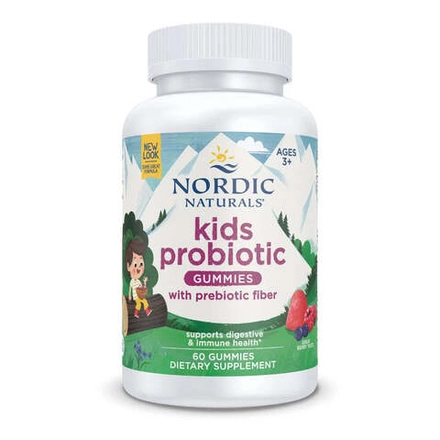 Kids Nordic Flora Probiotic Gummies Merry Berry Punch 60 жевательных конфет Nordic Naturals