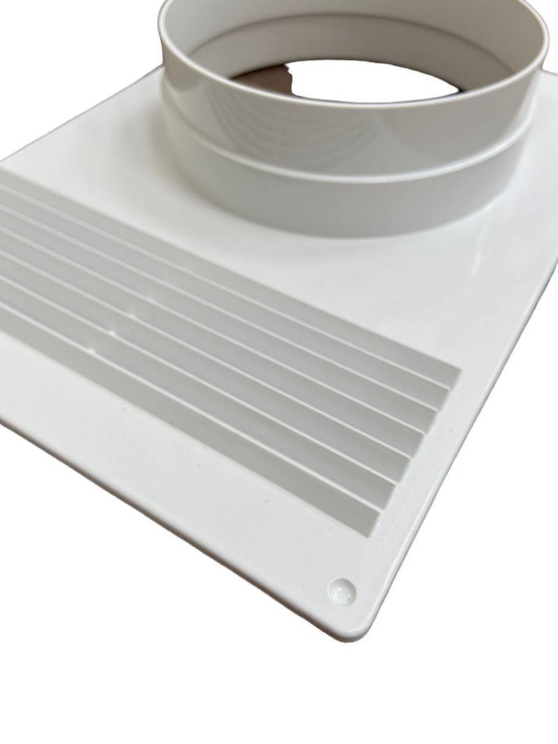 Торцевая площадка с решеткой 180х250 мм для воздуховода 100-110 мм