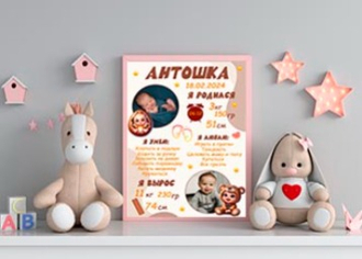 Метрика на 1 год для мальчика