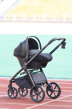 Коляска Carrello Vector CRL-6550 Nova DK791 Grey Line с базой Isofix 3 в 1 Seashell Beige