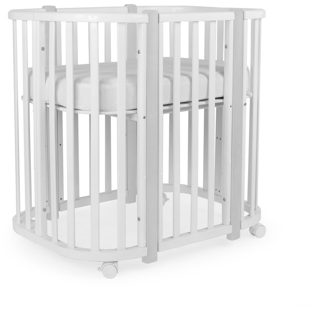 Кроватка-трансформер 5в1 Sweet Baby Palermo Белый/Серый с маятником