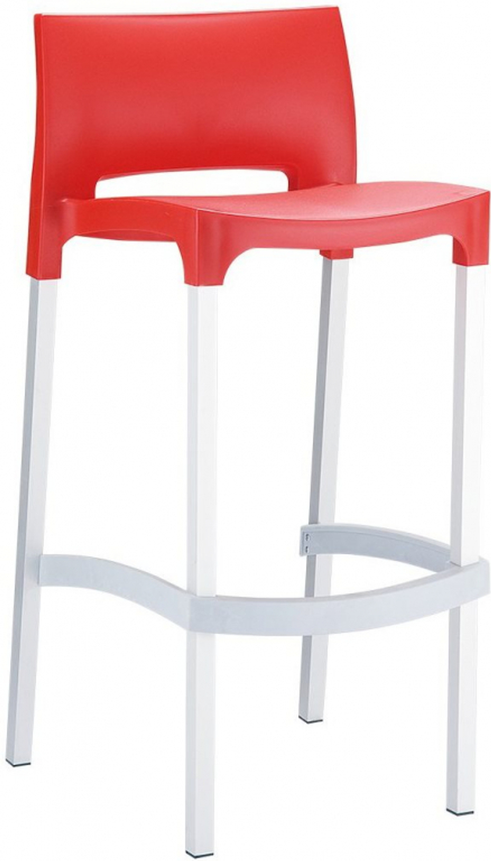 Стул пластиковый барный Siesta Contract Gio 75, красный