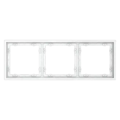 Рамка пластиковая VOLTUM S70 на 3 поста, (белый матовый)