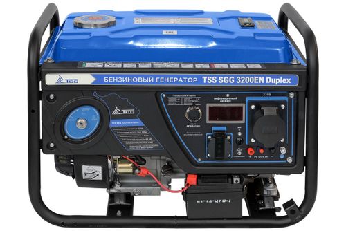Бензогенератор TSS SGG 3200EN Duplex - [3.2 кВт / 12 А] эл. старт, АКБ