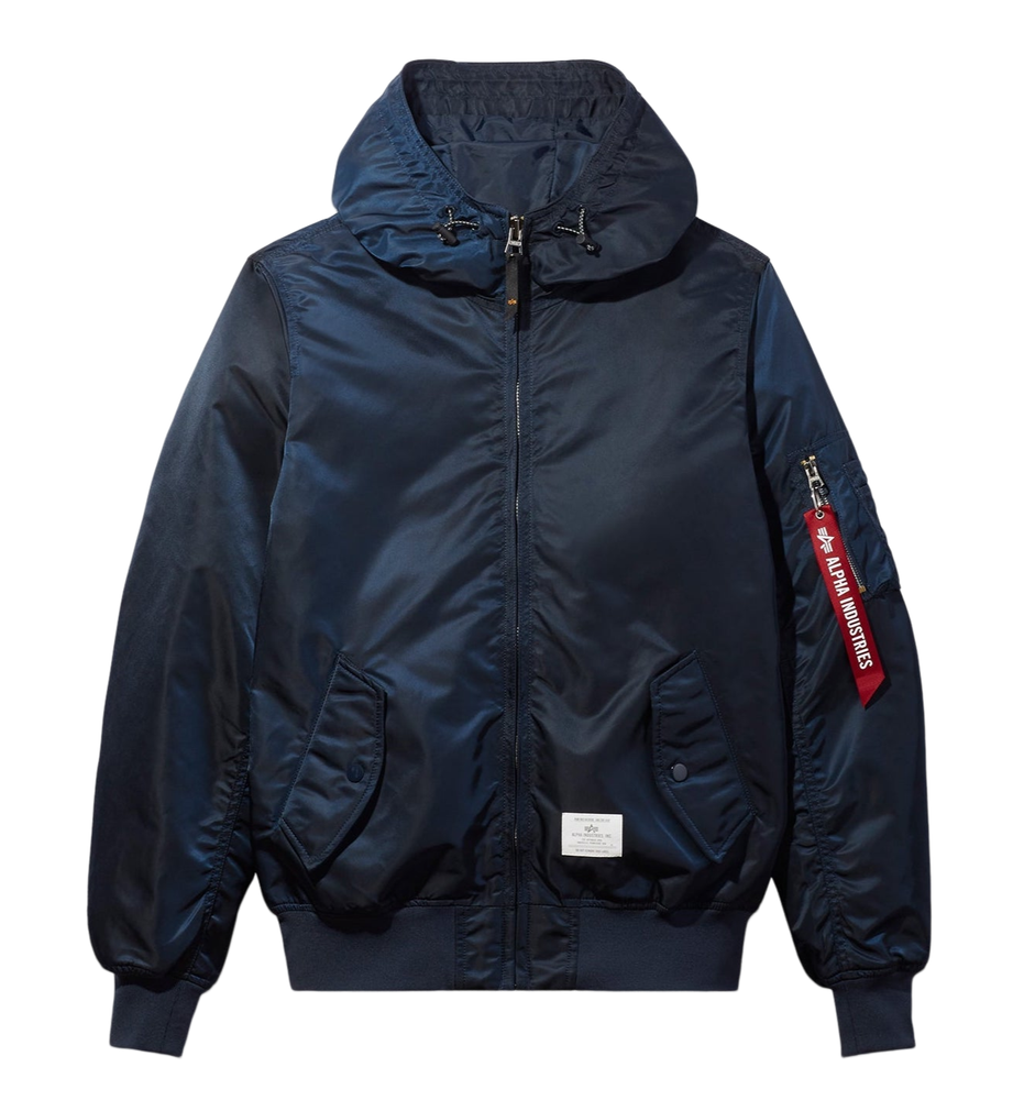 Бомбер Alpha Industries L-2B Hooded Gen II Rep. Blue (Синий)
