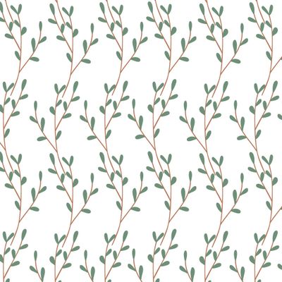 Веточки с зелеными листьями. Весна - лето