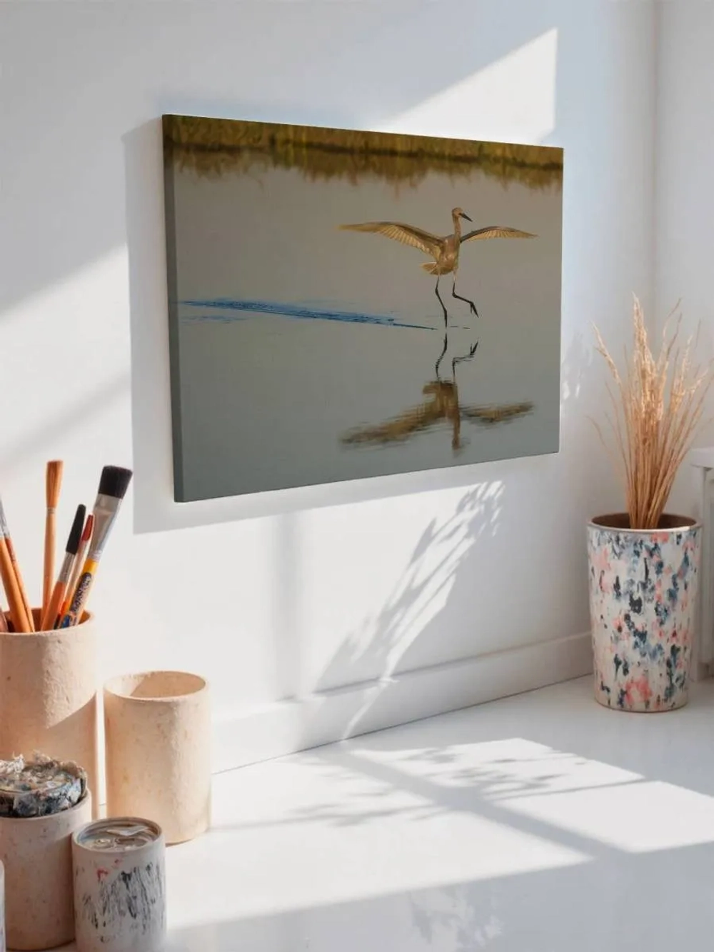 Картина на стену 40 X 50 Цапля