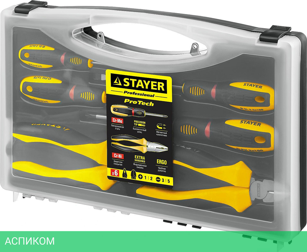 Набор инструментов Stayer 2202-H6 кейс