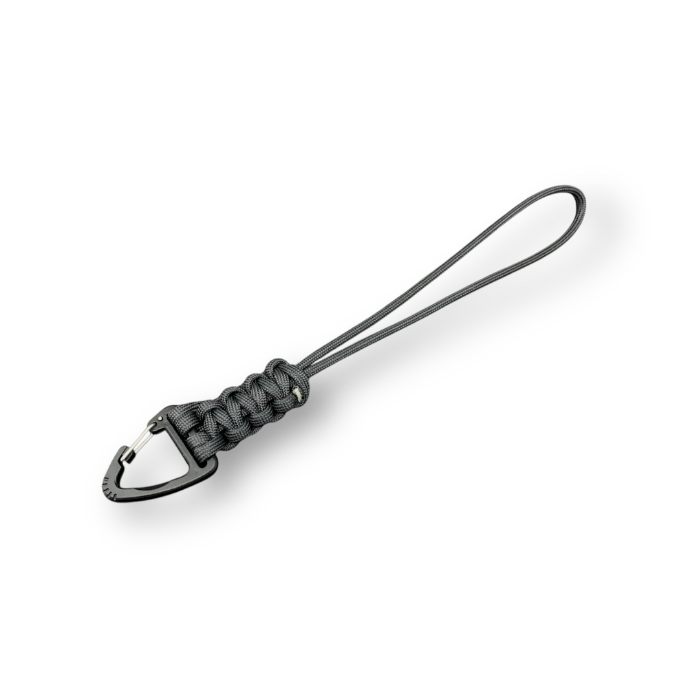 Темляк Из Паракорда С Карабином Черный / 20 см | AYRIBUTICASTORE.RU