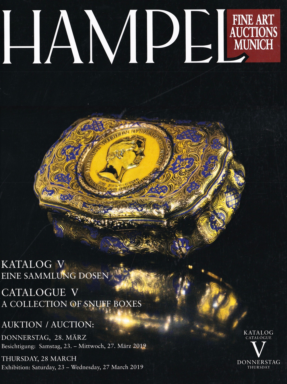 Каталог аукциона Hampel, Мюнхен, Аукцион 5: Коллекция шкатулок от 28 марта 2019 года