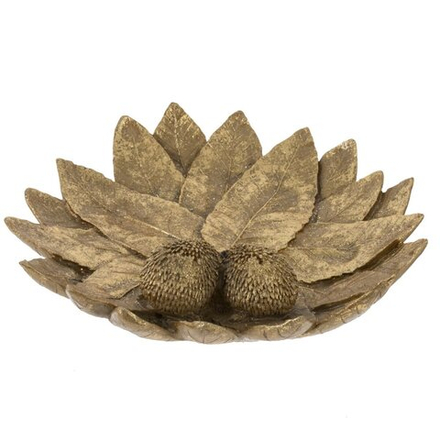 GAEM Блюдо декоративное "Ёжики на листьях", L23,5 W24 H6 см