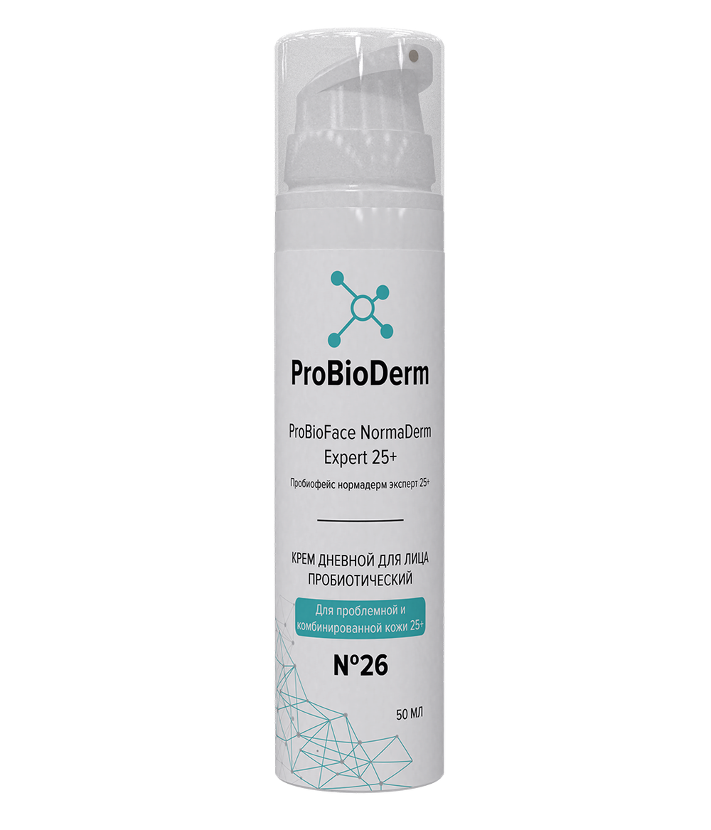№26 Дневной крем пробиотический для лица ProBioFace NormaDerm Expert 25+, 50 мл (8,9 б)