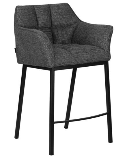 Стул полубарный DOBRIN LUCAS COUNTER, серая ткань (F-22)