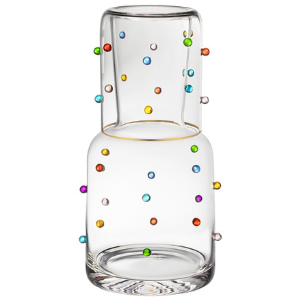 ГРАФИН С КРЫШКОЙ-СТАКАНОМ "COLORS" 750/290 МЛ