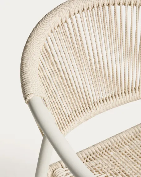 Уличный стул Livadia из бежевого алюминия и веревки