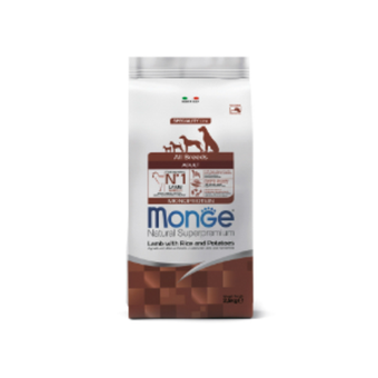 Сухой корм Monge Dog Speciality Line Monoprotein для взрослых собак всех пород, из ягненка с рисом и картофелем 2,5 кг