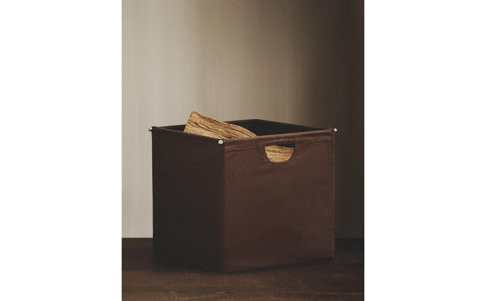 Zara Home Корзина из хлопка, цвет коричневый, 36 см