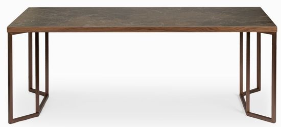 Обеденный стол Ambra 200х90 сталь и керамика