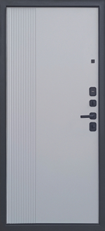Дверь  входная  Слим  белый/светло серый