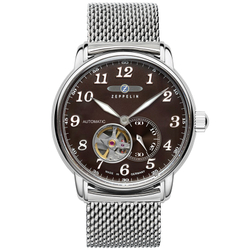 ZEPPELIN Piaget Collection Automatic Mechanical Movement Men"s Watches Watch 40 Coffee Watch Dial Steel Strap