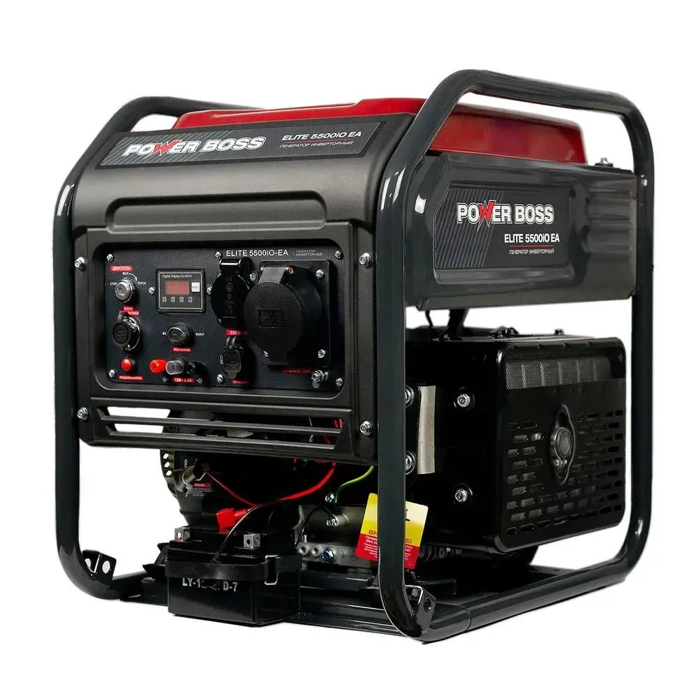 Генератор Инверторный Power Boss ELITE 5500iO-EA, 5.5 кВт 236 см3, 15 л, электростарт AVR коннектор автоматики, розетки 1х230 В/16 А и 1х230 В/32 А, выход постоянного тока USB 5 В, 102004