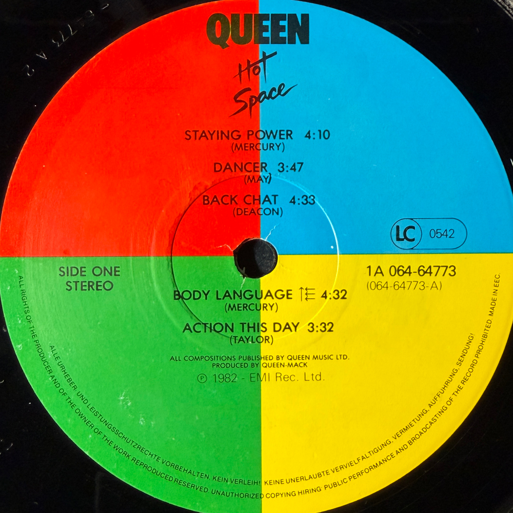 Queen - Hot Space (Европа 1982г.)