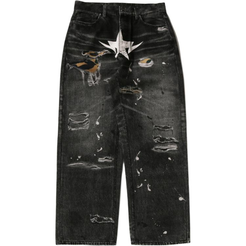 A Bathing Ape Bathing Ape Jeans All Cotton Брюки Zip Closure 0zxjnmx30350q